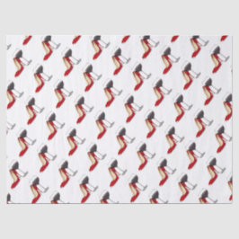 Papel De Seda Zapatos Rojos Y Vino Rojo