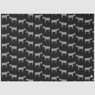Papel De Seda Zebra de tinta blanca negra zoológico Safari zooló