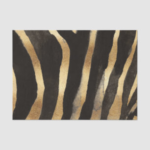 Papel De Seda Zebra dorada pintada salvaje africana