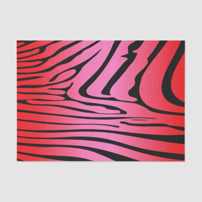 Papel De Seda Zebra Rojo (Anverso)