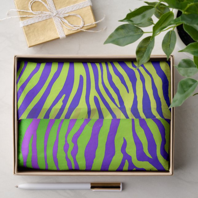 Papel De Seda Zebra verde (Regalo )