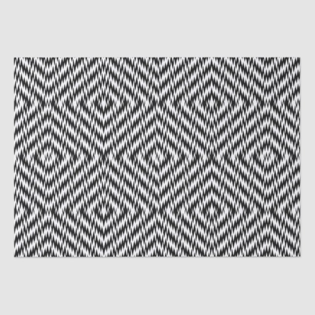 Papel De Seda Zigzag blanco y negro (Anverso)