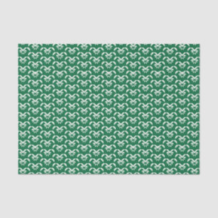 Papel De Seda Zigzag floral verde