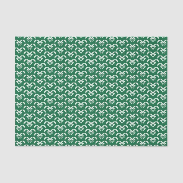 Papel De Seda Zigzag floral verde (Anverso)