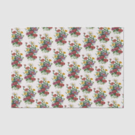 Papel De Seda Zinnias