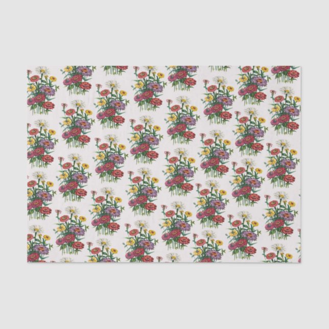 Papel De Seda Zinnias (Anverso)
