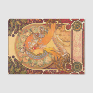 Papel De Seda Zodiac, 1896 por Alphonse Mucha