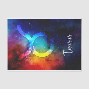 Papel De Seda Zodiac : Arcoiris espacial Taurus