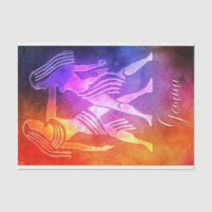 Papel De Seda Zodiac: Colores de caramelos de color Gemini