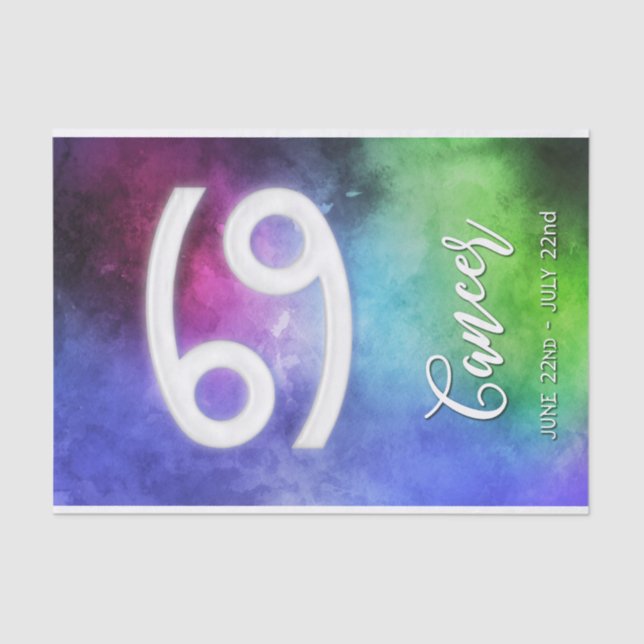 Papel De Seda Zodiac: Fechas del cáncer (Anverso)