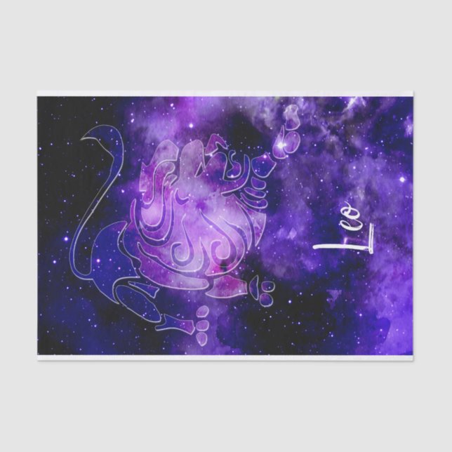 Papel De Seda Zodiac: Leo (Anverso)