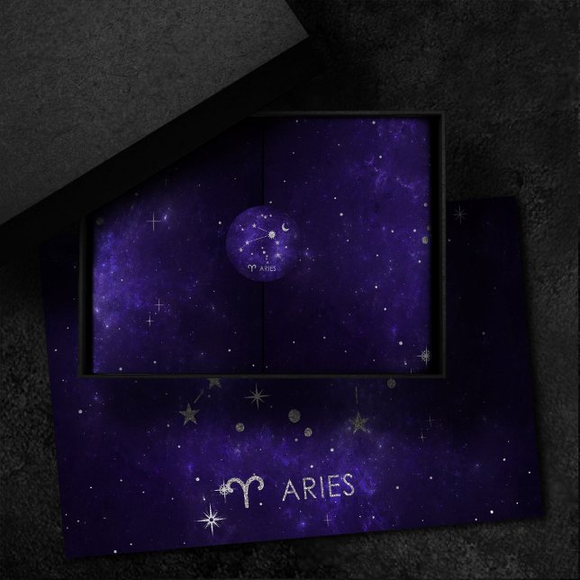 Papel De Seda Zodiac Purple Aries | Horoscopio Astrológico Cósmi (Subido por el creador)