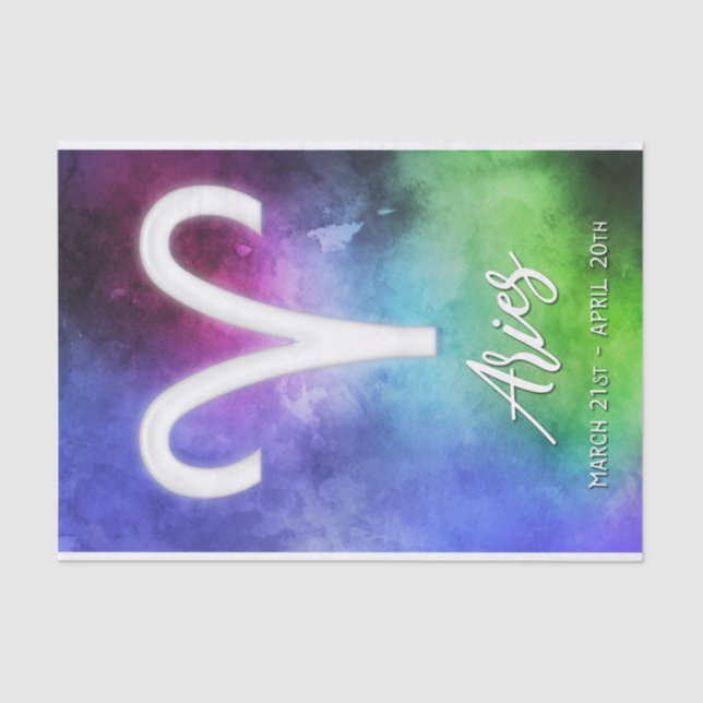 Papel De Seda Zodiaco: Fechas del aries (Anverso)