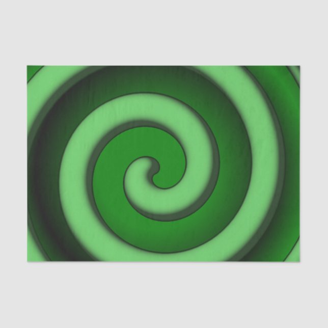 Papel De Seda Zona de espiral verde (Anverso)