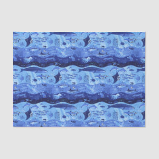 Papel De Seda Zonas de profundidad del océano - Animales submari