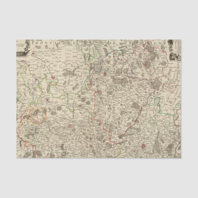 Papel De Seda Zonas urbanas de Francia (Anverso)