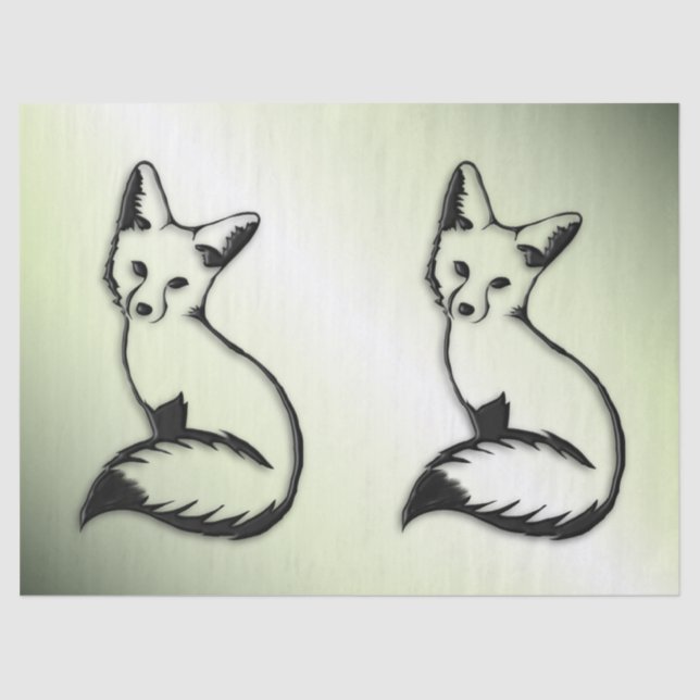 Papel De Seda Zorro verde (Anverso)