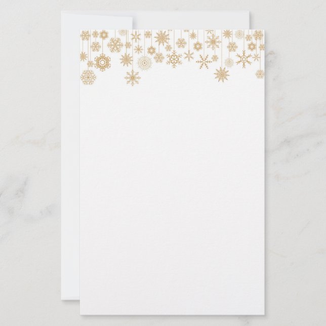 Papel de Stationery - Copos de nieve (Anverso)