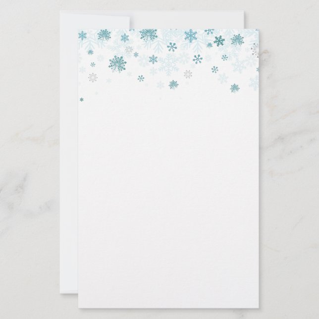 Papel de Stationery - Copos de nieve (Anverso)