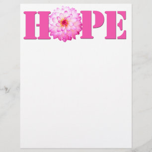 Papel de Stationery de fotos de Pink HOPE Dahlia