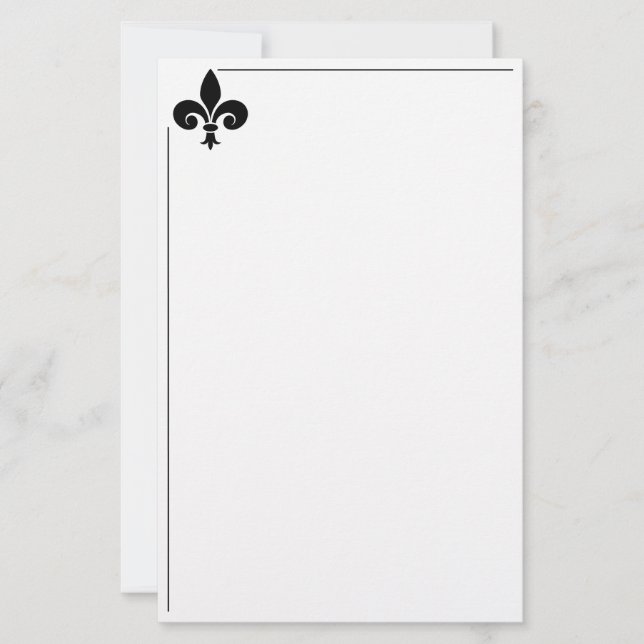 Papel de Stationery Fleur De Lis (Anverso)