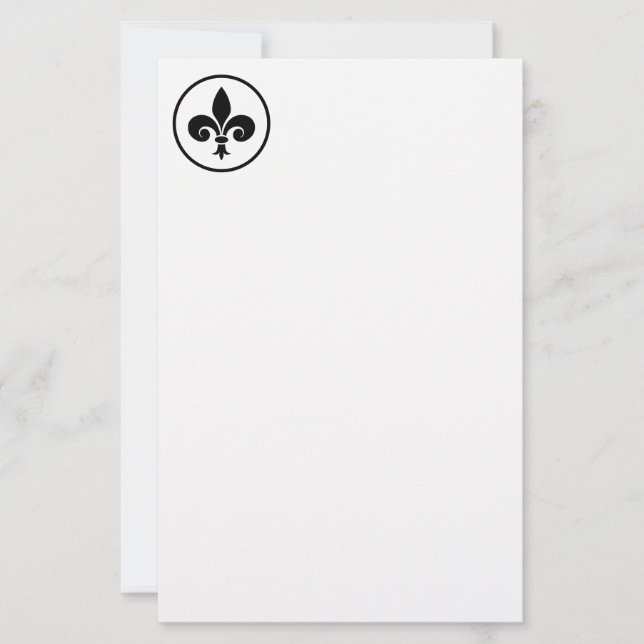 Papel de Stationery Fleur De Lis (Anverso)