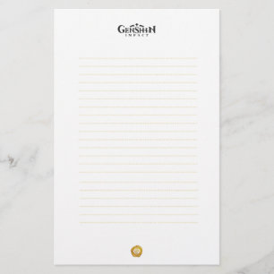 Papel de Stationery Impacto de Geo Genshin