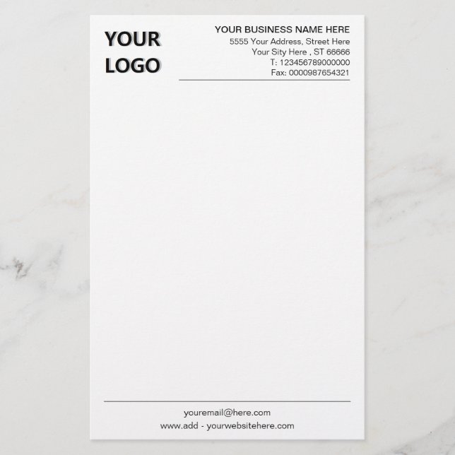 Papel de Stationery para empresas personalizados S (Anverso)