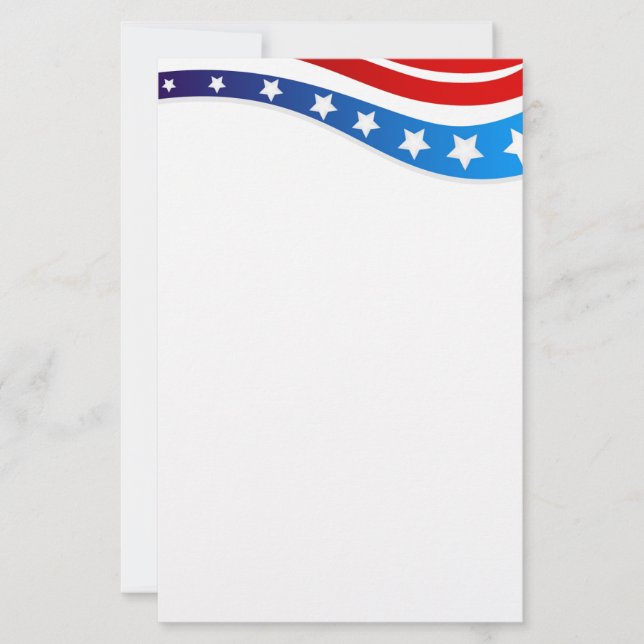 Papel de Stationery Patriótico (Anverso)