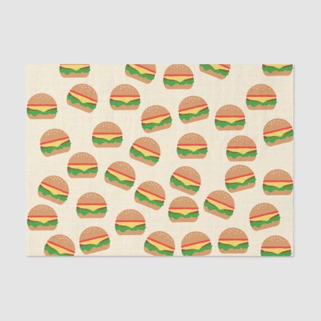 Papel de tapete de las hamburguesas (Anverso)