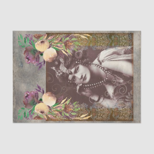 Papel de tapicería victoriano Fiesta de época Chic (Anverso)