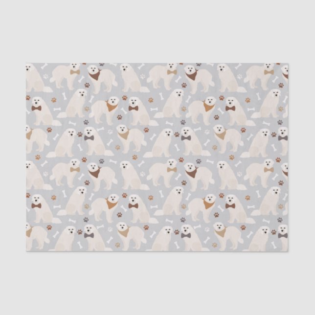 Papel de tapicería y huesos en los grandes Pirineo (Anverso)