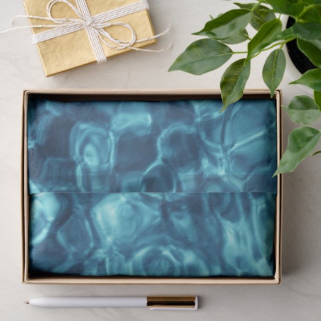 Papel de té abstracto azul (Regalo )