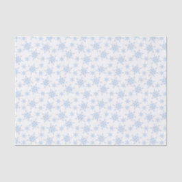 Papel de té con copos de nieve azul