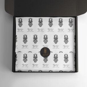Papel de té con el logotipo de la tienda de ropa d