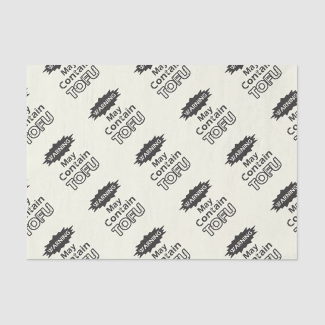 Papel de té con tema de tofu divertido (Anverso)