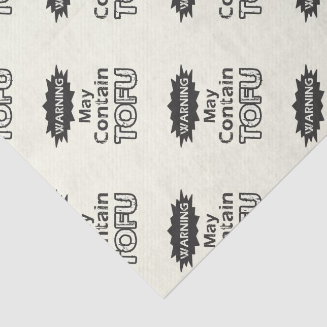 Papel de té con tema de tofu divertido (Detalle)