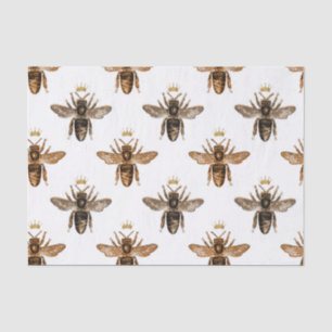 Papel de té de abeja de la reina blanca