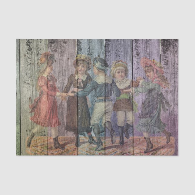 Papel de té de baile de niños de Victoria (Anverso)