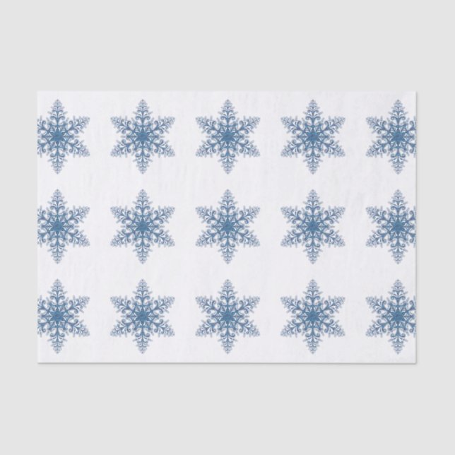 Papel de té de copo de nieve azul (Anverso)