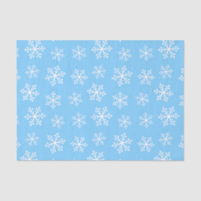 Papel de té de copo de nieve azul (Anverso)