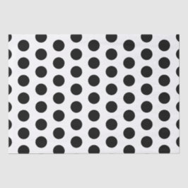 Papel de té de embalaje de puntos de polka negro