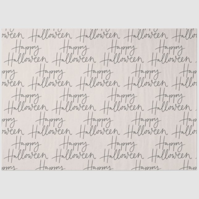 Papel de té de Halloween feliz y carbón vegetal (Anverso)