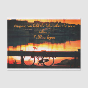 Papel de té de la puesta de sol en el puerto de Ba