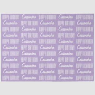 Papel de té de Lavender Happy Birday Name