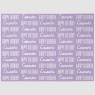 Papel de té de Lavender Happy Birday Name