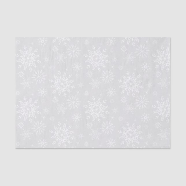 Papel de té de papel y copos de nieve (Anverso)