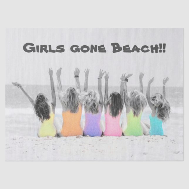 Papel de té de playa para chicas (Anverso)