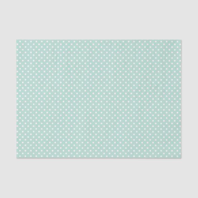 Papel de té de polkadots verdes y blancos de la Ca (Anverso)