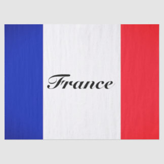 Papel de té de regalo con bandera francesa